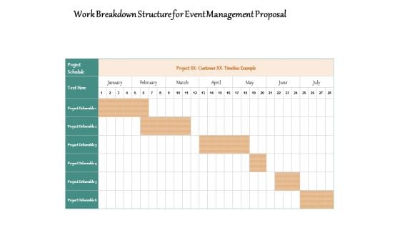 Work Breakdown Structure For Event Management Proposal Ppt PowerPoint Presentation Gallery Infographic Template PDF