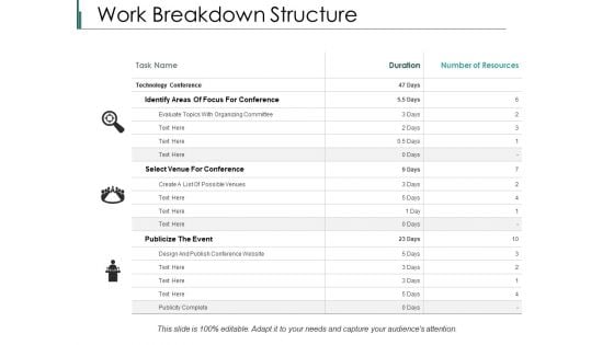 Work Breakdown Structure Ppt PowerPoint Presentation Icon Topics