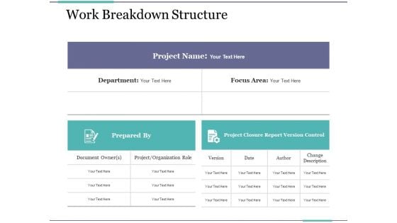 Work Breakdown Structure Ppt PowerPoint Presentation Ideas Model