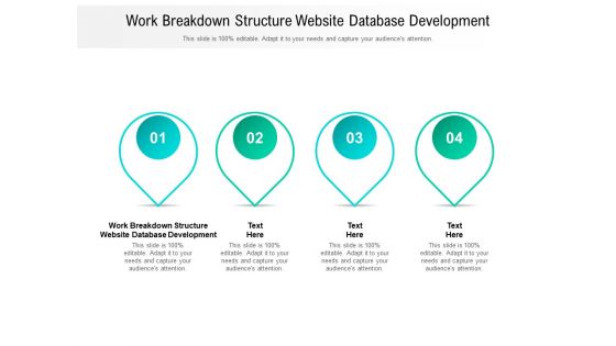 Work Breakdown Structure Website Database Development Ppt PowerPoint Presentation Pictures Templates Cpb Pdf