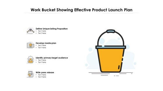 Work Bucket Showing Effective Product Launch Plan Ppt PowerPoint Presentation File Designs PDF