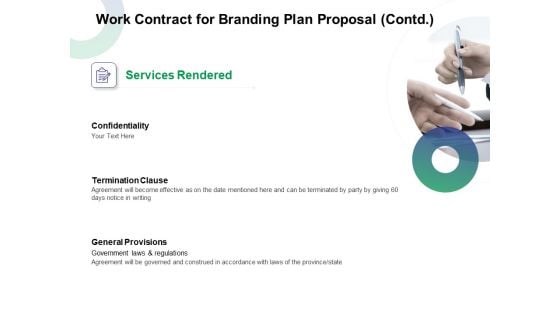 Work Contract For Branding Plan Proposal Contd Ppt Inspiration Designs Download PDF