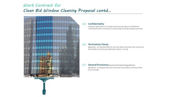 Work Contract For Clean Bid Window Cleaning Proposal Contd Ppt Infographics Vector PDF
