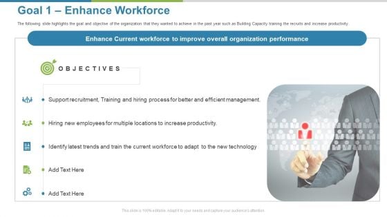 Work Execution Liability Goal 1 Enhance Workforce Ppt Gallery Maker PDF Work Execution Liability Goal 1 Enhance Workforce Ppt Gallery Maker PDF