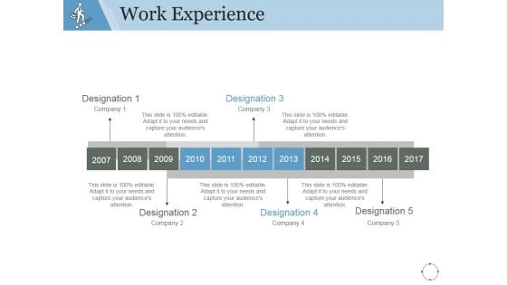 Work Experience Template 1 Ppt PowerPoint Presentation Microsoft