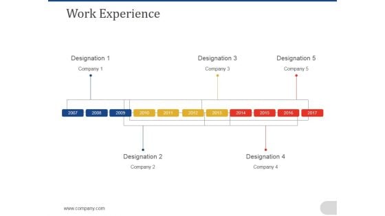 Work Experience Template 1 Ppt PowerPoint Presentation Shapes