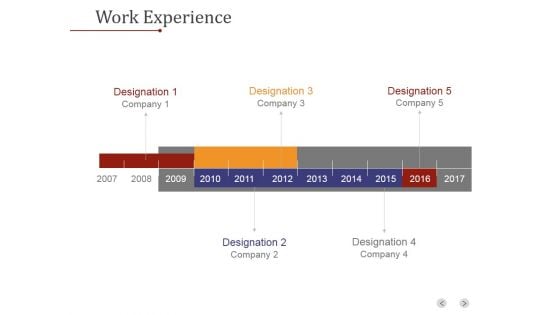 Work Experience Template 2 Ppt PowerPoint Presentation Design Ideas