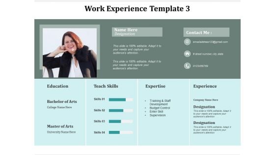 Work Experience Template Business Ppt Powerpoint Presentation Show Cpb Work Experience Template Business Ppt Powerpoint Presentation Show Cpb