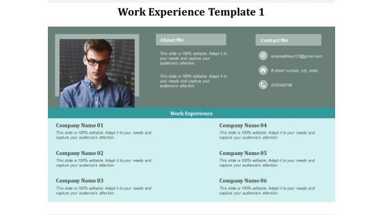 Work Experience Template Management Ppt Powerpoint Presentation Summary Picture Cpb Work Experience Template Management Ppt Powerpoint Presentation Summary Picture Cpb