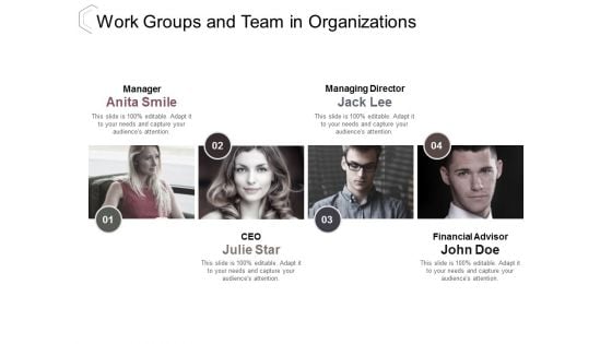 work groups and team in organizations ppt powerpoint presentation infographic template templates