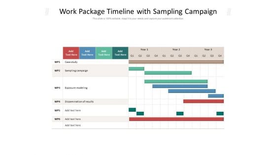 Work Package Timeline With Sampling Campaign Ppt PowerPoint Presentation Gallery Mockup PDF