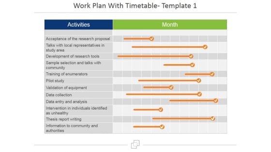 Work Plan With Timetable Template 1 Ppt PowerPoint Presentation Icon Show