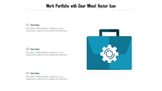 Work Portfolio With Gear Wheel Vector Icon Ppt PowerPoint Presentation File Deck PDF