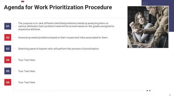 Work Prioritization Procedure Ppt PowerPoint Presentation Complete Deck With Slides
