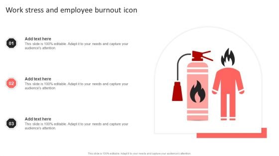 Work Stress And Employee Burnout Icon Elements PDF