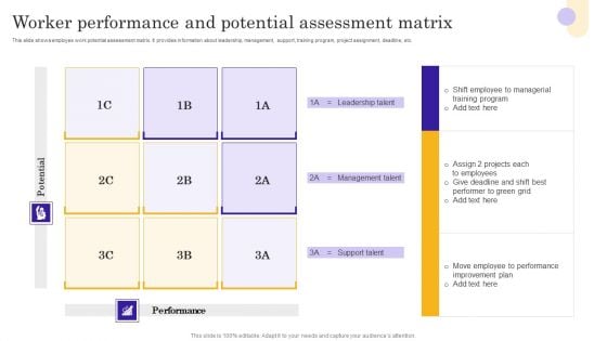 Worker Performance And Potential Assessment Matrix Summary PDF