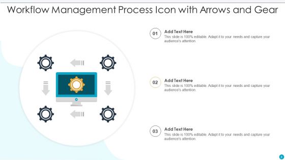 Workflow Management Icon Ppt PowerPoint Presentation Complete Deck With Slides