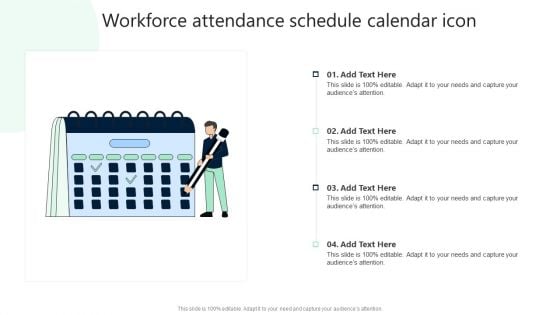 Workforce Attendance Schedule Calendar Icon Download PDF