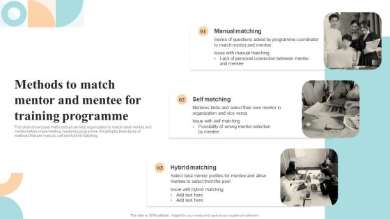 Workforce Growth And Improvement Methods To Match Mentor And Mentee For Training Demonstration PDF