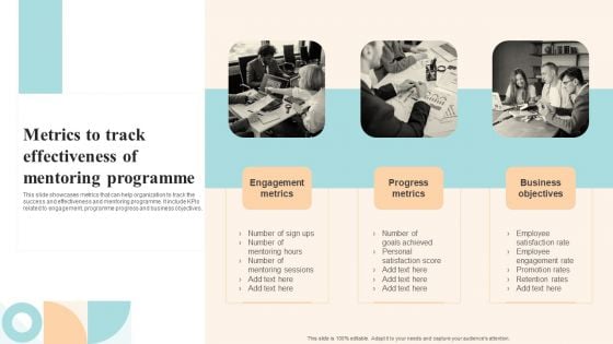 Workforce Growth And Improvement Metrics To Track Effectiveness Of Mentoring Programme Infographics PDF