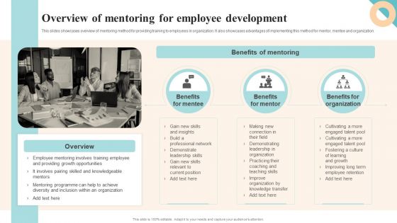 Workforce Growth And Improvement Overview Of Mentoring For Employee Development Themes PDF