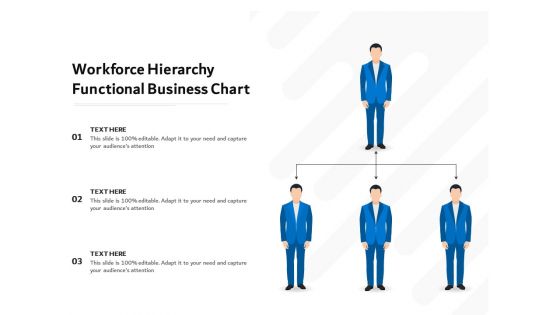 Workforce Hierarchy Functional Business Chart Ppt PowerPoint Presentation Gallery Icons PDF