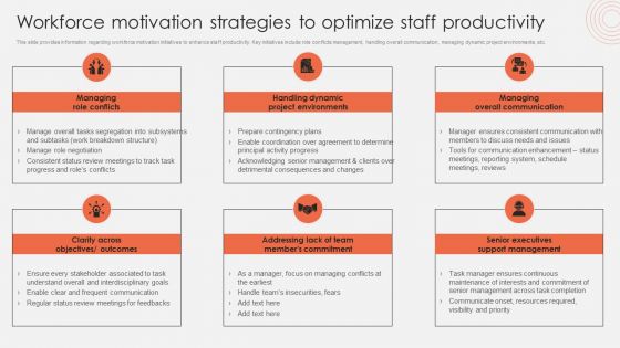 Workforce Motivation Strategies To Optimize Staff Productivity Diagrams PDF Workforce Motivation Strategies To Optimize Staff Productivity Diagrams PDF