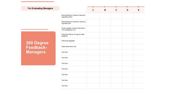 Workforce Planning System 360 Degree Feedback Managers Ppt PowerPoint Presentation Slides Template PDF