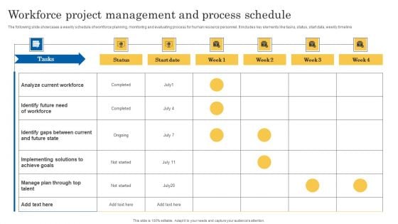 Workforce Project Management And Process Schedule Mockup PDF