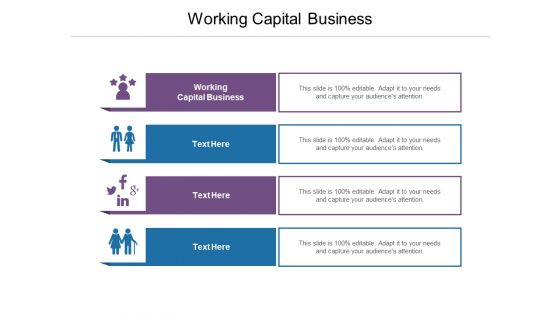 Working Capital Business Ppt PowerPoint Presentation Pictures Format Ideas Cpb