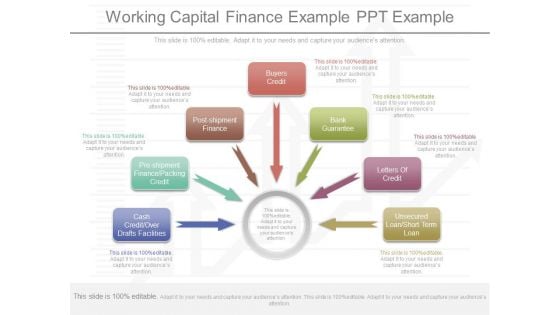 Working Capital Finance Example Ppt Example