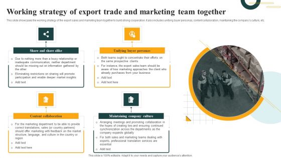 Working Strategy Of Export Trade And Marketing Team Together Themes PDF Working Strategy Of Export Trade And Marketing Team Together Themes PDF