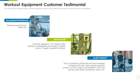 Workout Equipment Customer Testimonial Workout Appliance Investor Capital Funding Designs PDF
