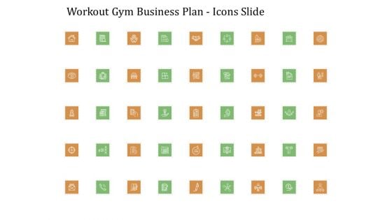 Workout Gym Business Plan Icons Slide Ppt File Icons PDF