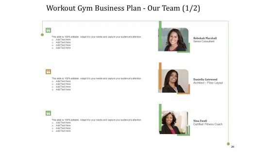 Workout Gym Business Plan Ppt PowerPoint Presentation Complete Deck With Slides