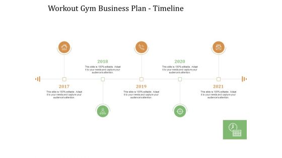 Workout Gym Business Plan Timeline Ppt Gallery Sample PDF