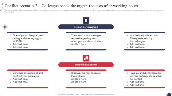 Workplace Conflict Resolution Conflict Scenario 2 Colleague Sends The Urgent Portrait PDF