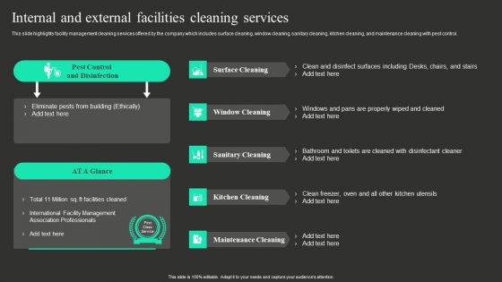 Workplace Facility Management Services Company Internal And External Facilities Cleaning Services Information PDF