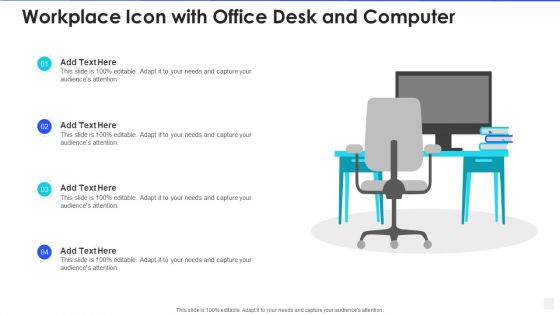 Workplace Icon With Office Desk And Computer Portrait PDF