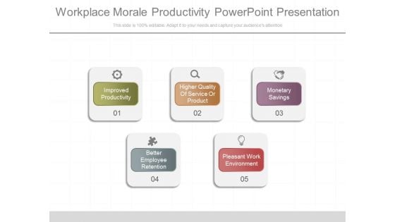 Workplace Morale Productivity Powerpoint Presentation