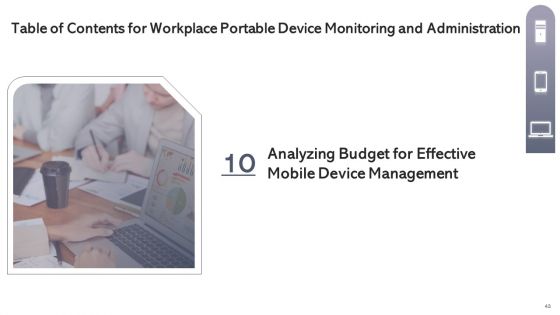 Workplace Portable Device Monitoring And Administration Ppt PowerPoint Presentation Complete Deck With Slides