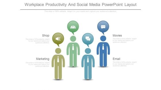 Workplace Productivity And Social Media Powerpoint Layout