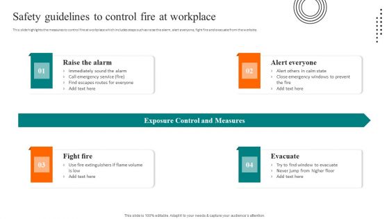 Workplace Safety Best Practices Safety Guidelines To Control Fire At Workplace Rules PDF