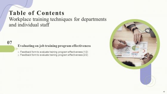 Workplace Training Techniques For Departments And Individual Staff Ppt PowerPoint Presentation Complete Deck With Slides