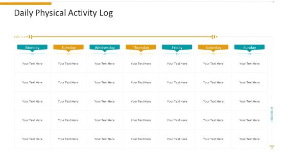 Workplace Wellness Daily Physical Activity Log Background PDF