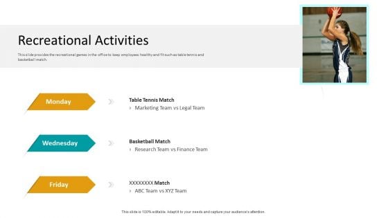 Workplace Wellness Recreational Activities Sample PDF