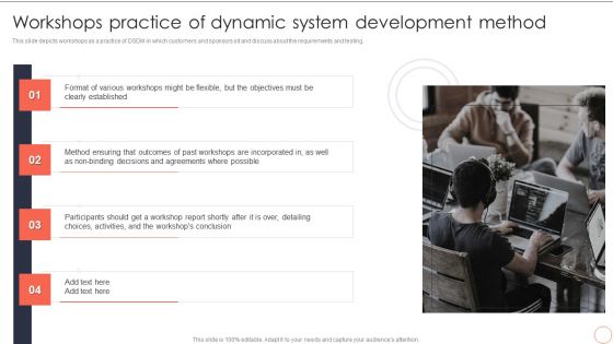 Workshops Practice Of Dynamic System Development Method Dynamic System Development Model Graphics PDF
