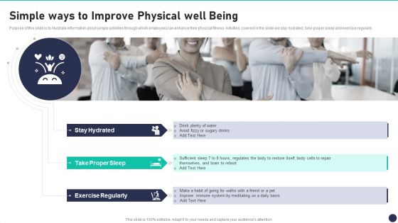 Workspace Wellness Playbook Simple Ways To Improve Physical Well Being Infographics PDF