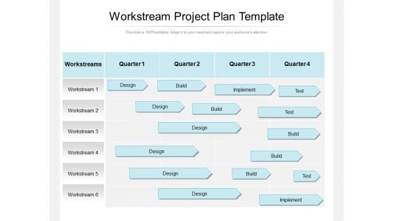 Workstream Project Plan Template Ppt PowerPoint Presentation Inspiration Master Slide PDF