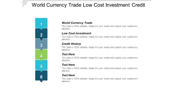 World Currency Trade Low Cost Investment Credit History Ppt PowerPoint Presentation Professional Background